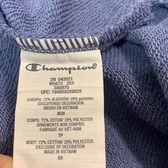 Champion Blue Hooded Zip Up Sweatshirt- NWT - Picture 15 of 16